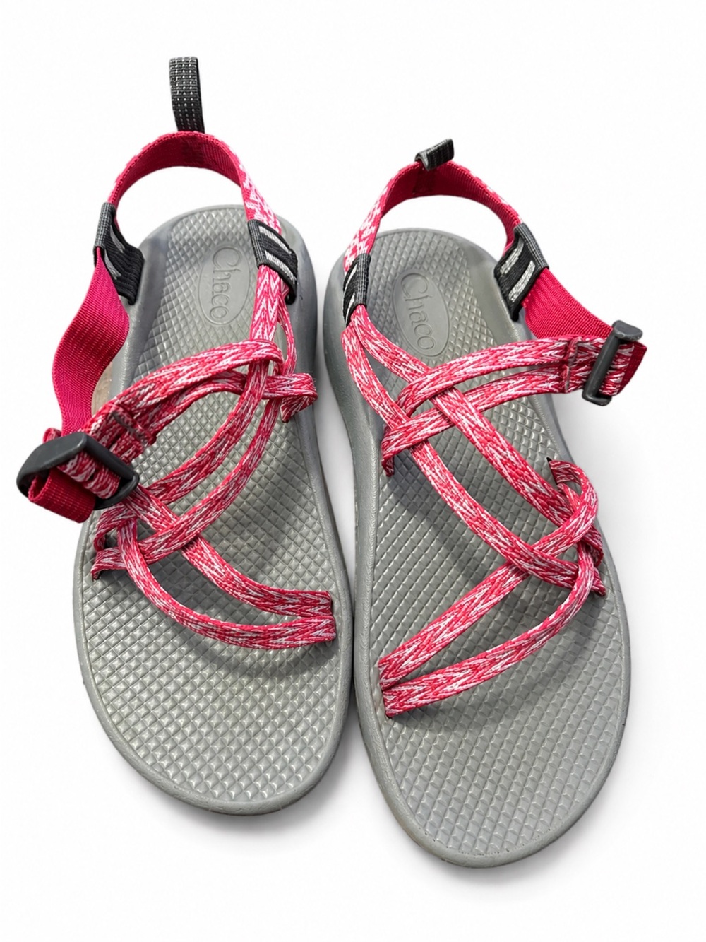 Chaco Pink Multi-Pattern Adjustable Strap Sandals